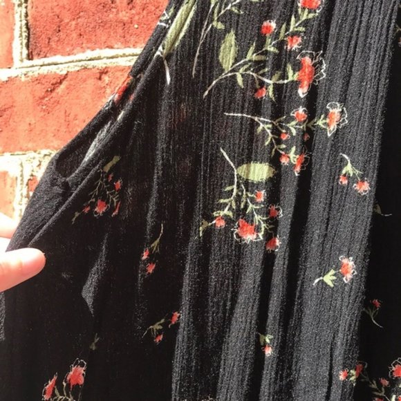 Free People Tree Swing Black Floral Tunic Dress - Picture 8 of 10